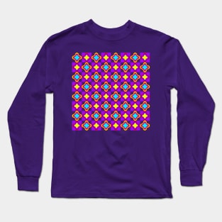 mid century abstract pattern Long Sleeve T-Shirt